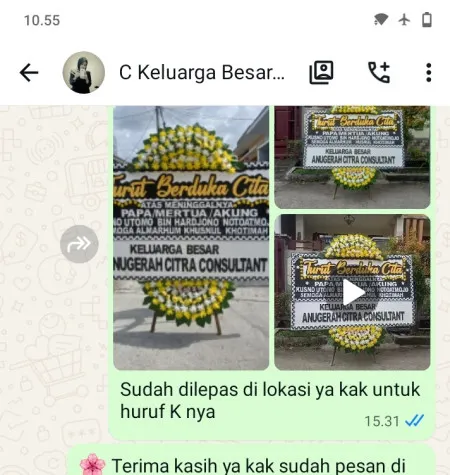 Pengiriman Papan Bunga Duka Pegadungan